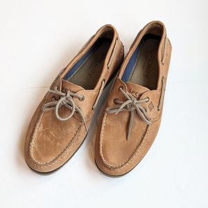 Sperry leather top-sider boat shoes, size 10